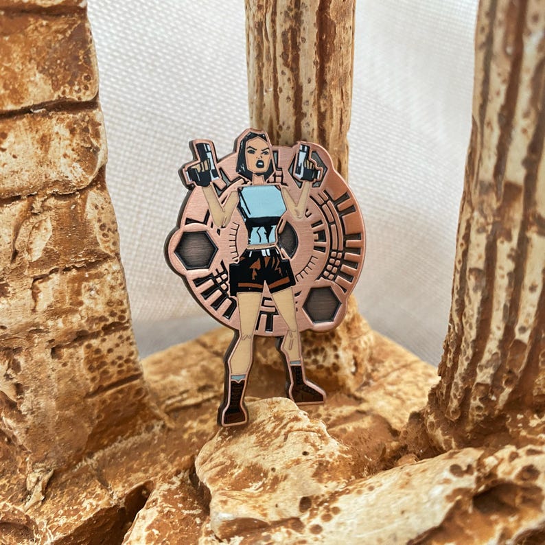Tomb Raider | Lara Croft Inspired Enamel Pins - Etsy