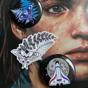 Pin badge | spaceship design | the last of us 2 inspired | all the promises | welcome to earth | temporary tattoo Ellie