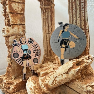 Tomb Raider | Lara Croft inspired enamel pins