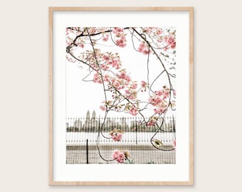 12. [Spring Flower Skyline] Central Park NYC Art Print, New York City Print, City Floral Photograph, Central Park Photography