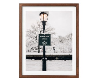 Riverside Park Lamp Post in the Snow