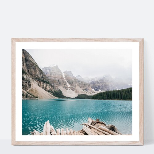 Lake Moraine Banff Canada Photography Print for Gallery Wall Etsy