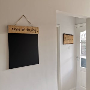 Verse of the day, week, month or year chalk board christian gifts  memory verse boards  scripture boards Wooden chalk boards
