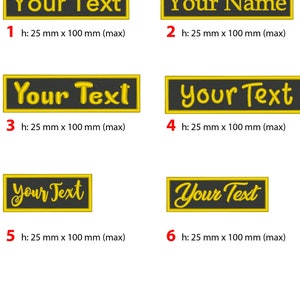 Aangepaste geborduurde naampatch: gepersonaliseerd motorlabel