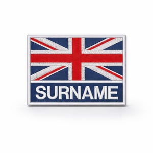 Patch bordado personalizado da bandeira do Reino Unido: aplicação de ferro personalizada