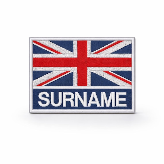Personalized Embroidered United Kingdom Flag Patch: Custom Iron-On