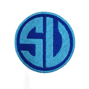 Personalised Embroidered Circle Monogram 2 letters patch