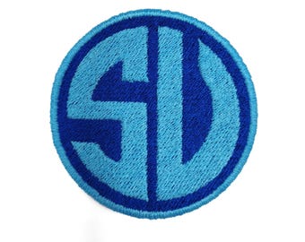 Personalised Embroidered Circle Monogram 2 letters patch