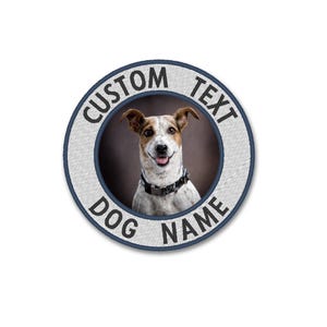 Écusson photo personnalisé à broder - Motif circulaire personnalisé