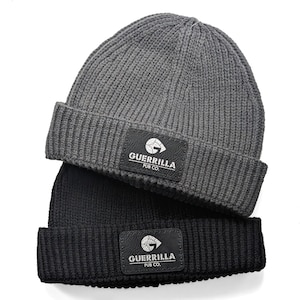 Custom Beanie with Leather Patch: Personalized Winter Hat