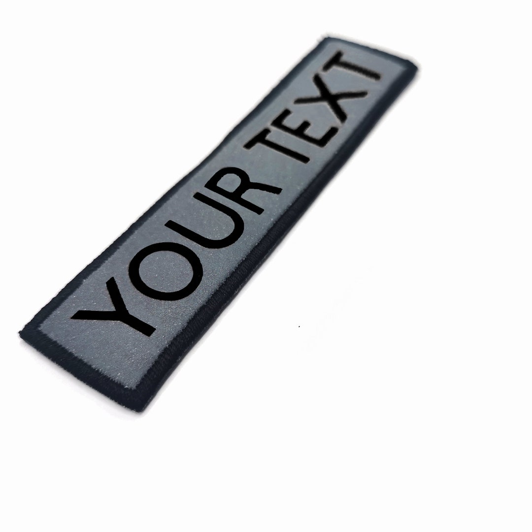 Reflective Name Patch Custom Reflective Patches Personalised Iron on