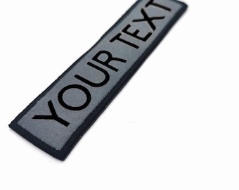 Custom Reflective Patch: Iron-On Vinyl Letters, Personalised Name Badge UK