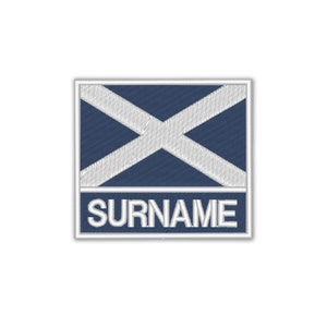 Personalised Embroidered flag patch, Scotland Flag, custom patch, iron on patch