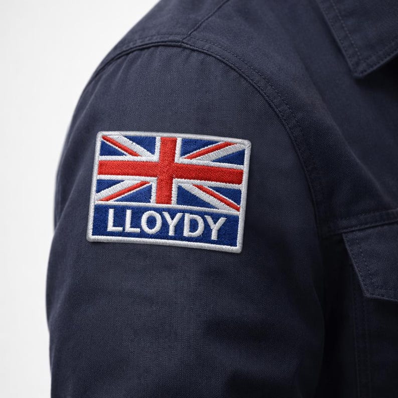 Personalized Embroidered United Kingdom Flag Patch: Custom Iron-On image 2