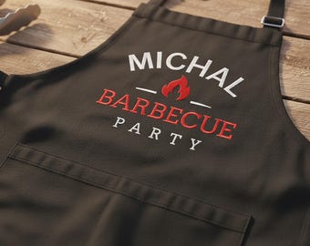 Custom BBQ Apron – Embroidered Grill Gift for Him