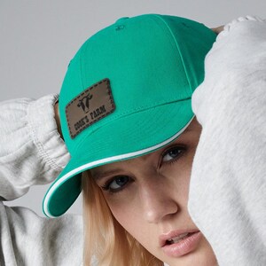 Custom Leather Patch Cap - Personalised Baseball Hat for Him and Her - One Size Gift