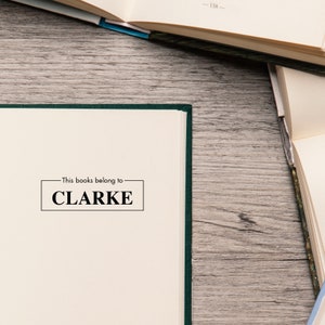 Custom Book Belongs To Stamp: Self-Inking Library Stamp