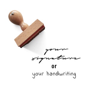 Signature Stamp | Actual Handwriting Stamp | Autograph Stamp | Custom Name Stamp | Wooden Rubber Stamp | Self Ink Rubber Stamp