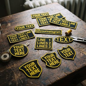 Custom Felt Name Patch: Personalised Embroidered, Hook & Loop Badge UK
