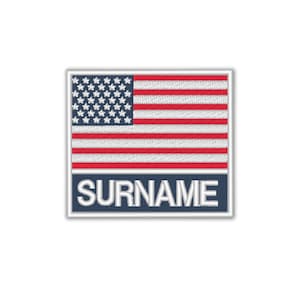 Personalized Embroidered United States Flag Patch: Custom Iron-On