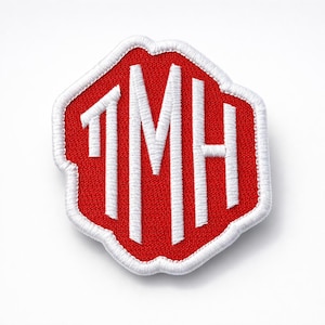 Custom Monogram Embroidery Patch: Personalised Colours & Letters Badge