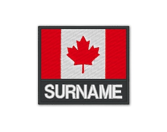 Personalised Embroidered flag patch, Canada Flag, custom patch, iron on patch