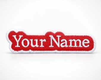 Durable Iron-On Name Patch: Custom Embroidered Biker Badge, Personalised UK