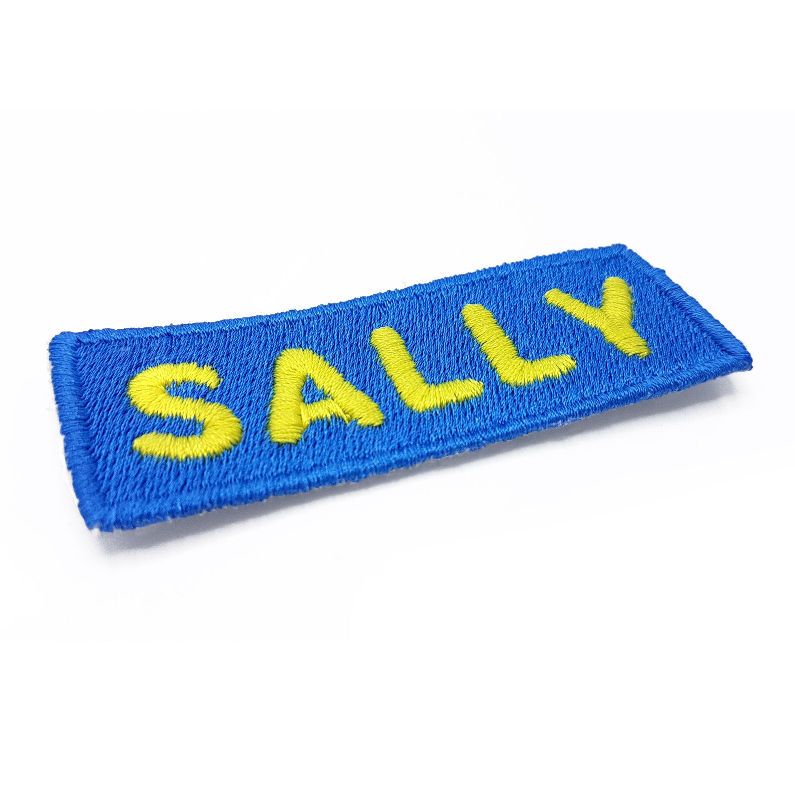Grey Embroidered Name Badges / Patches – Personalised, Hook Backed (Various Sizes)