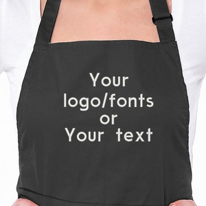 Design an Apron: Add Your Logo or Fonts & Get Embroidered Personalised Apron