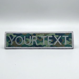 Reflective Iron On Name Patch: Custom Embroidered Fabric Tag
