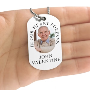 Personalisierter Foto-Schlüsselring - Edelstahl-Gedenkgeschenk mit individueller Nachricht und doppelseitigem Design