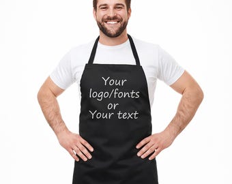 Individuell bestickte Schürze: Personalisiertes Logo für Arbeit oder Geschenk