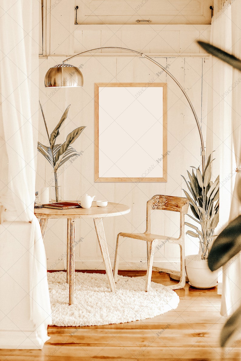Styled Frame Mockup Boho Frame Mockup Digital Frame Poster