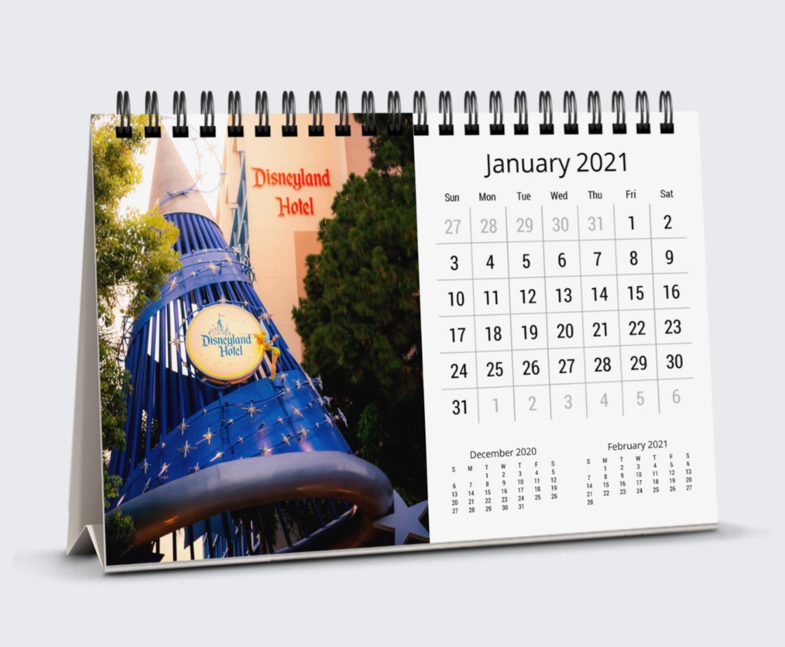 2021 Disney DESK Calendar 8.5x5.5in 12Month Bound Desk Etsy