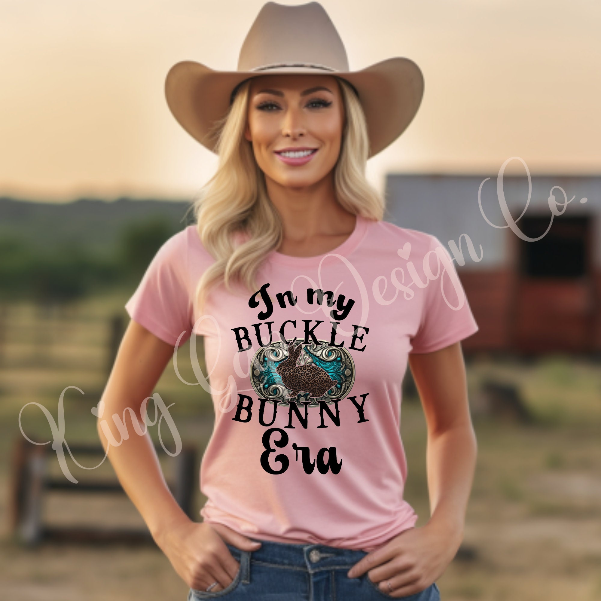Funny Rodeo Sublimation Design for Tshirt or Tumbler Buckle Bunny Era