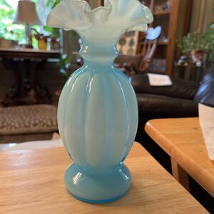 Vintage fenton blue vase - Etsy 日本