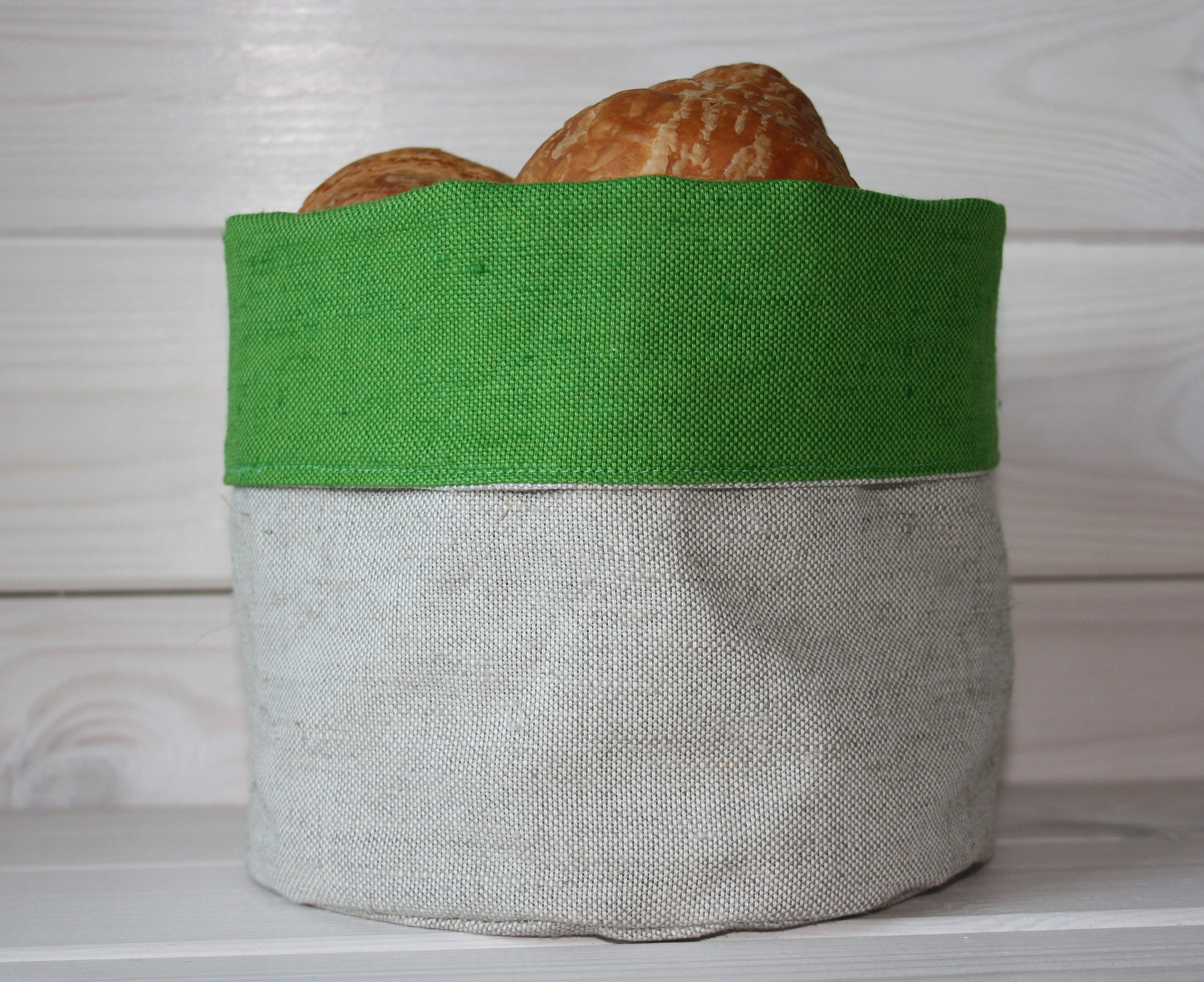 Bread basket linen basketLinen bread basketBread storage Etsy