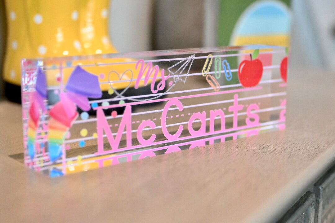 Teacher Desk Name Plate, Personalized Desk Name Plate, Teacher Name