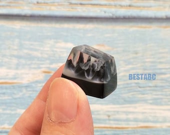 Artisan keycaps,Mountain cloud keycap,cool artisan keycaps for Mechanical Keyboard,Handmade keycaps,gift for men,gamer gift,handmade keycap