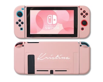 Dockable nintendo switch case,Custom name Protective Case for Nintendo Switch, Protector Cover Case for Nintendo Switch Personalized,pink