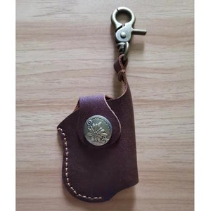 Étui à briquet pour zippo, Housse à briquet en cuir, Étui à briquet personnalisé pour zippo, Porte-clés pochette à briquet en cuir, Cadeau fait main pour fumeurs
