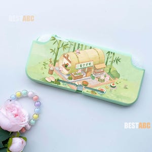 Bamboo Bunny Shop Switch 2 Case, Custom Cute Cottage Console Cover, Personalized Dockable Shell for Switch OLED Lite, Kawaii Gifts for Gamer