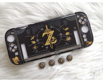 Cool Dockable Nintendo Switch Case,Nintendo Switch Oled Case, Black Gold Nintendo Switch 2 Case Shell Protector Cover Case,Gifts For Him