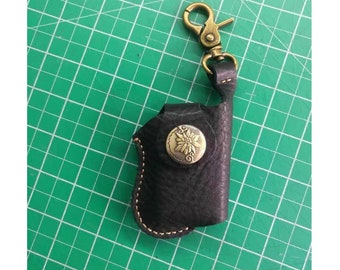 Lighter case for zippo,Leather lighter cover,Personalized lighter case for zippo,Leather lighter pouch keychain, Handmade Gift for Smokers