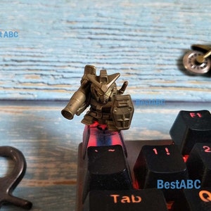keycaps,anime keycap,cool artisan keycaps for for Mechanical Keyboard,Handmade keycaps,gift for men,gamer gift,Gold Keycap