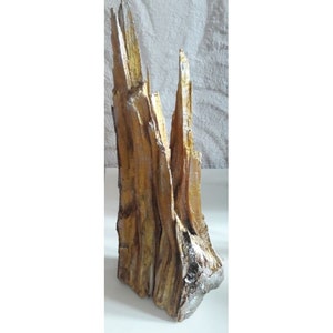 Wooden sculpture, wood art, wooden stele, sculpture gold, unique, exhibit
