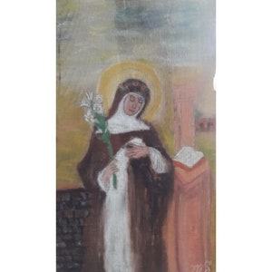 Hildegard von Bingen, energy image, Hildegard, Saint Hildegard of Bingen, art print, print, canvas print, spiritual, print from original