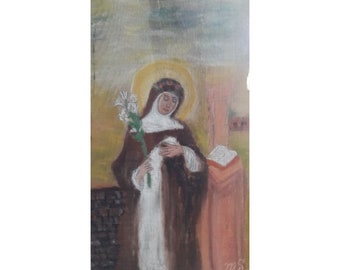 Hildegard von Bingen, energy image, Hildegard, Saint Hildegard of Bingen, art print, print, canvas print, spiritual, print from original