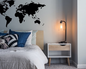 World Map Wall Decal | House Decoration | Office Style | Sticker Mural