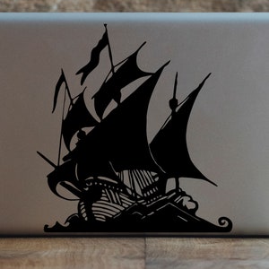 Piratenschiff Vinyl Aufkleber | Macbook Laptop Aufkleber